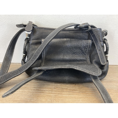 426 - A Radley black leather handbag