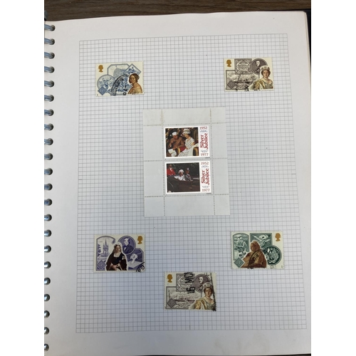 488 - A stamp album containing a collection of worldwide stamps