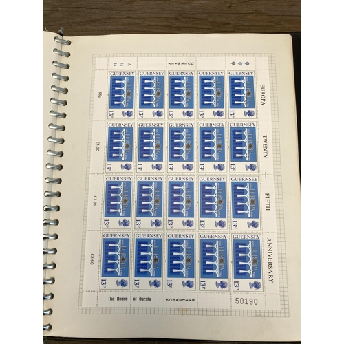 488 - A stamp album containing a collection of worldwide stamps