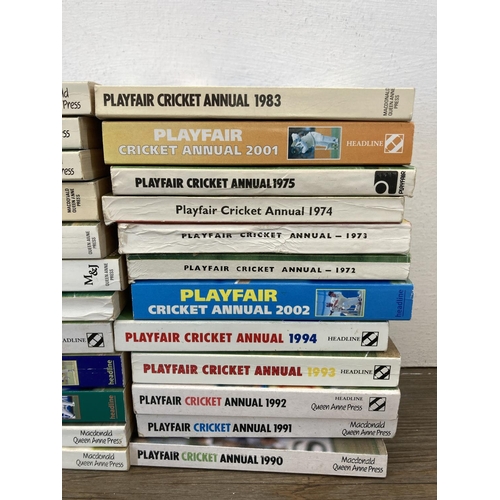 491 - A collection of Playfair cricket annuals