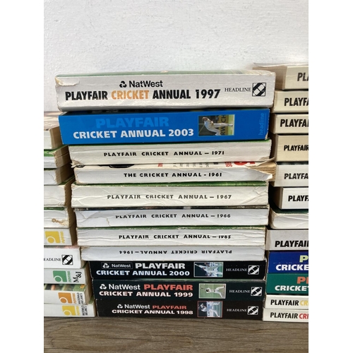 491 - A collection of Playfair cricket annuals