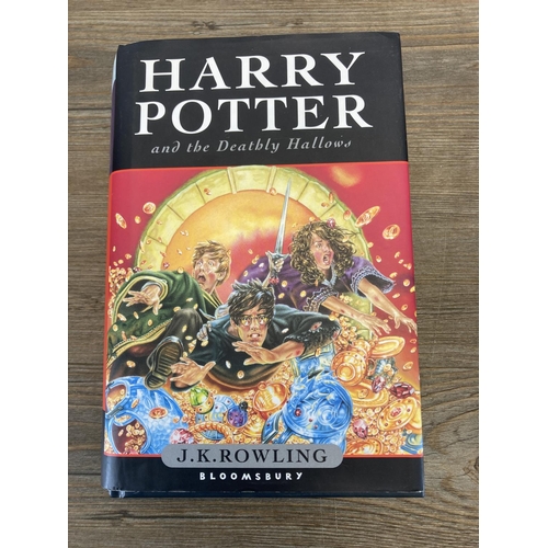 492 - Six Harry Potter books, The Deathly Hallows hardback, The Half-Blood Prince hardback, The Order of t... 