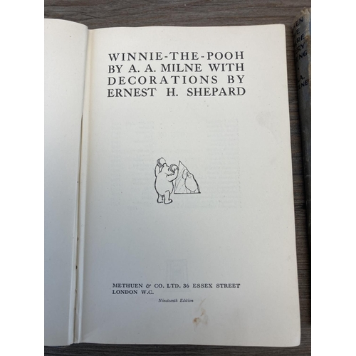 502 - Four A.A Milne books, The House At Pooh Corner 1937, Now We Are Six 1937, When We Were Very Young 19... 