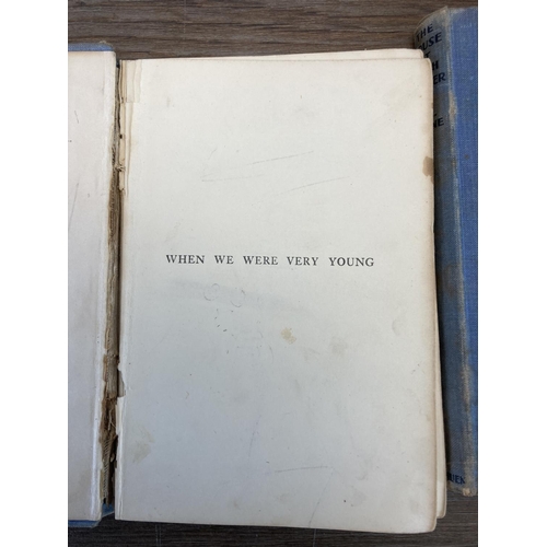 502 - Four A.A Milne books, The House At Pooh Corner 1937, Now We Are Six 1937, When We Were Very Young 19... 