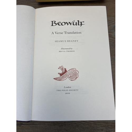 507 - A 2010 Folio Society printing of Beowulf by Seamus Heaney