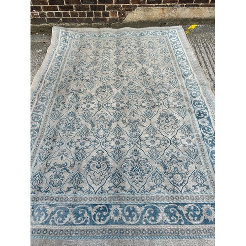 166 - A Unique Loom Vienna Collection bone and light blue rug - approx. 305cm x 215cm