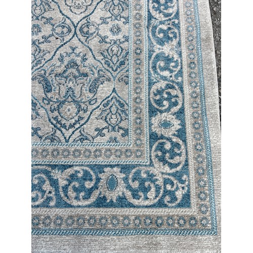 166 - A Unique Loom Vienna Collection bone and light blue rug - approx. 305cm x 215cm