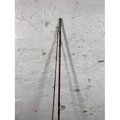 541 - Three vintage split cane fishing rods, one R. Sealey's 'The Marsden', one Forshaw's 9ft three piece ... 