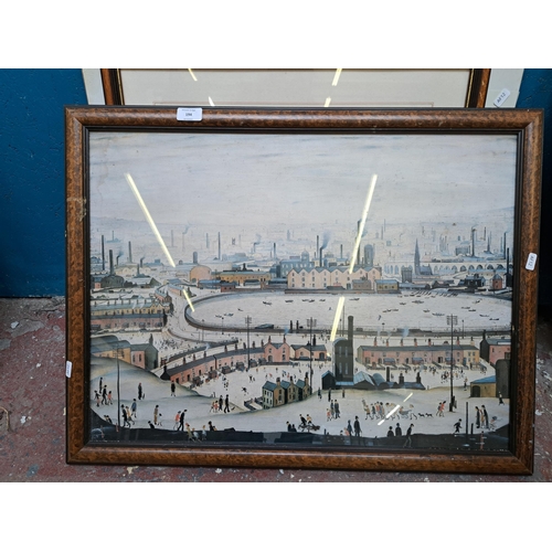 194 - A collection of framed prints to include Vincent Van Gogh, L. S. Lowry, K. W. Burton 