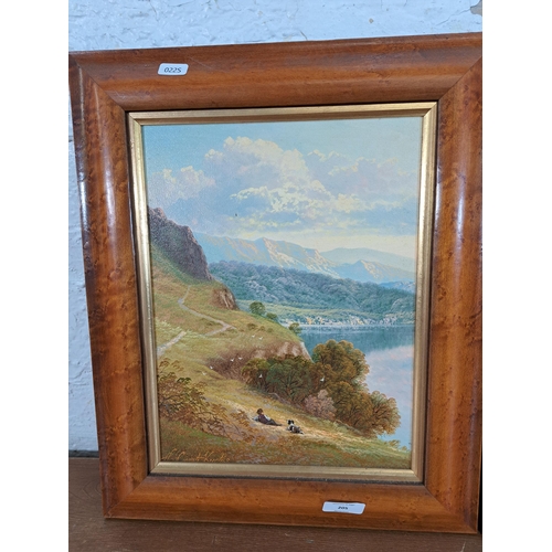 205 - Two framed Andrew Grant Kurtis M. A. oil paintings on canvas of landscape scenes - approx. 45cm high... 