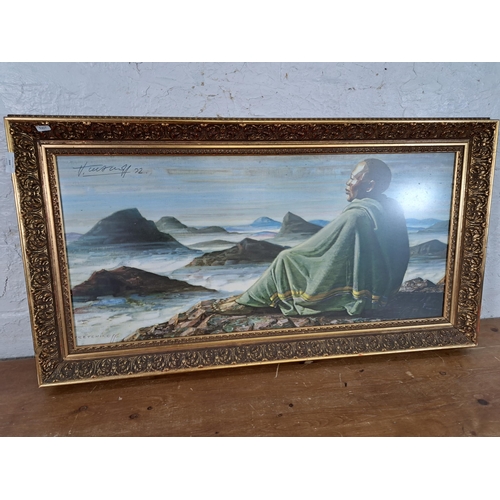 209 - A framed Vladimir Tretchikoff Valley of a Thousand Hills print - approx. 58cm high x 106cm wide