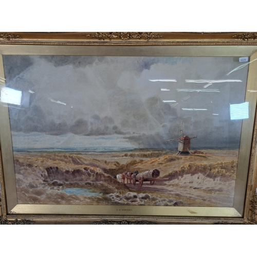 217 - A framed Edmund Morison Wimperis (1835-1900) watercolour - approx. 69cm high x 91cm wide