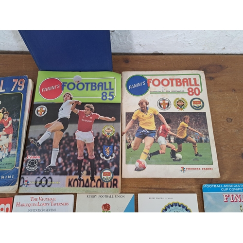 518 - A collection of football and rugby memorablia