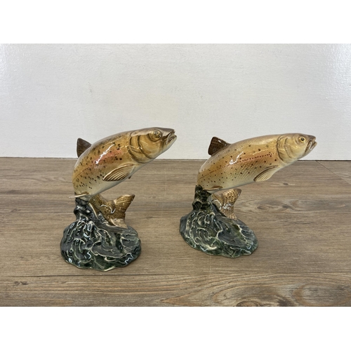 223 - Two Beswick No. 1032 Trout figurines - approx. 16cm high