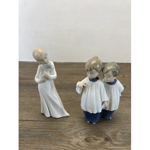 260 - Five Spanish porcelain figurines to include three Nao by Lladro etc.