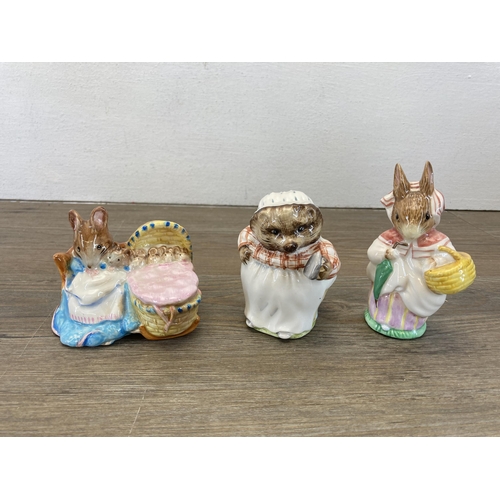 261 - Six Beatrix Potter figurines, three Royal Albert and three Beswick