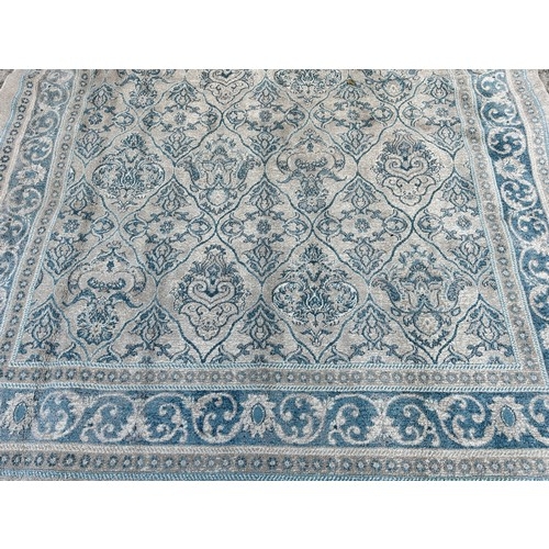 166 - A Unique Loom Vienna Collection bone and light blue rug - approx. 305cm x 215cm