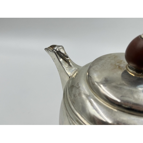 2223 - An Elizabeth II Mappin & Webb hallmarked Sheffield silver teapot, dated 1954 - approx. gross weight ... 