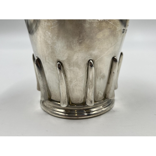 2228 - An S. Blanckensee & Son Ltd. hallmarked Birmingham silver reproduction medieval beaker, dated 1922 -... 