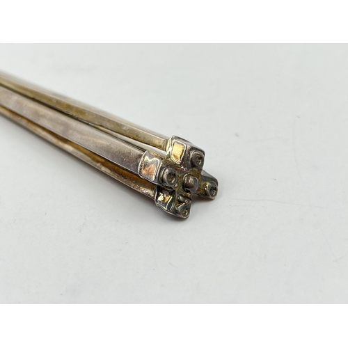 2230 - A boxed hallmarked sterling silver Millennium letter opener - approx. gross weight 44g and 17cm long