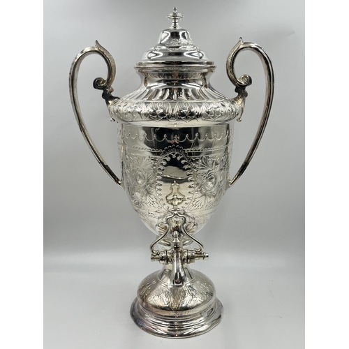 2243 - An R.R Sheffield EPBM samovar - approx. 45cm high