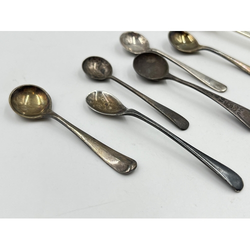 2247 - Eight hallmarked sterling silver condiment spoons - approx. gross weight 56g