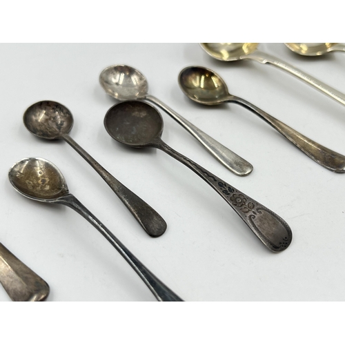 2247 - Eight hallmarked sterling silver condiment spoons - approx. gross weight 56g