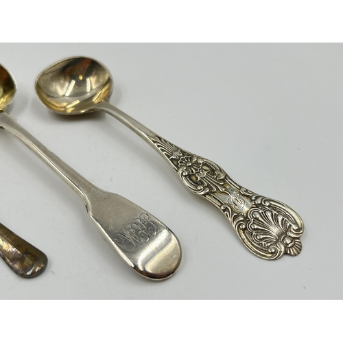 2247 - Eight hallmarked sterling silver condiment spoons - approx. gross weight 56g