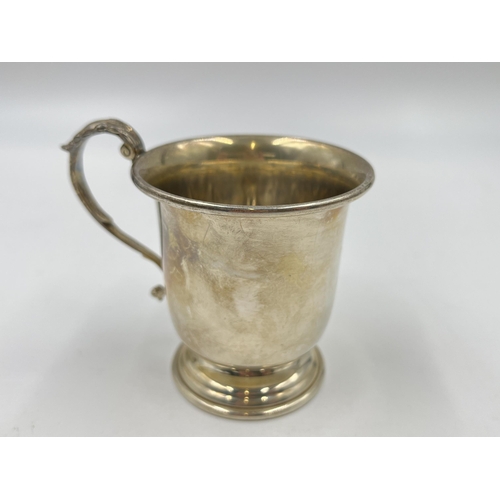 2253 - A Lawrence R. Watson & Co Ltd. hallmarked Sheffield silver cup - approx. gross weight 74g and 8cm hi... 