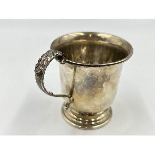 2253 - A Lawrence R. Watson & Co Ltd. hallmarked Sheffield silver cup - approx. gross weight 74g and 8cm hi... 