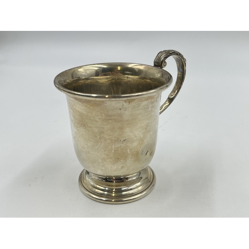 2253 - A Lawrence R. Watson & Co Ltd. hallmarked Sheffield silver cup - approx. gross weight 74g and 8cm hi... 