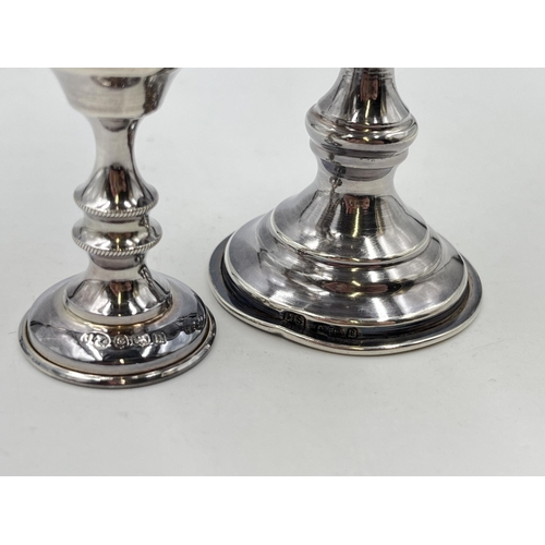 2254 - Two antique sterling silver kiddush cups, one 1912 and one 1920 - approx. gross weight 78g