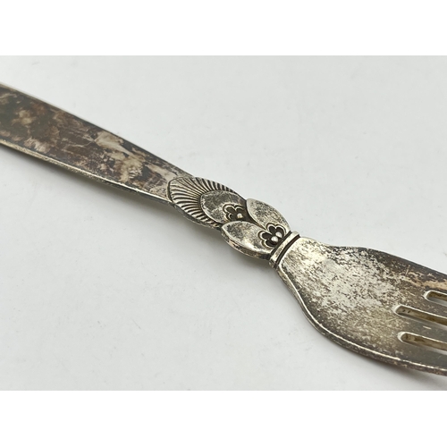 2259 - A Danish Georg Jensen .925 silver fork - approx. gross weight 33g and 14cm long