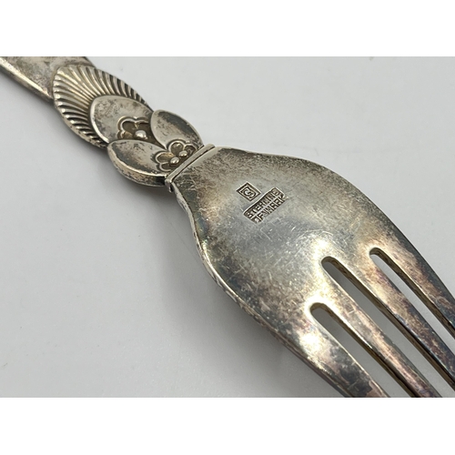 2259 - A Danish Georg Jensen .925 silver fork - approx. gross weight 33g and 14cm long