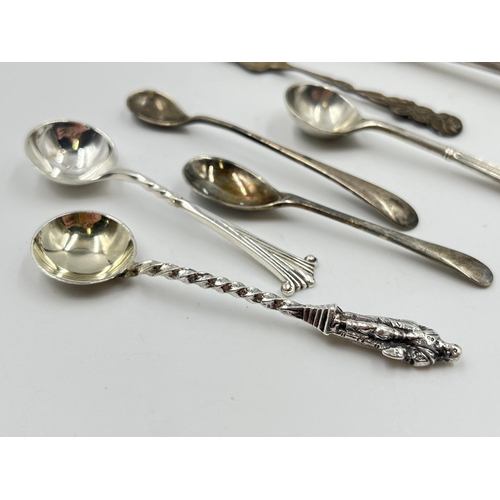 2260 - Nine sterling silver condiment spoons - approx. gross weight 68g