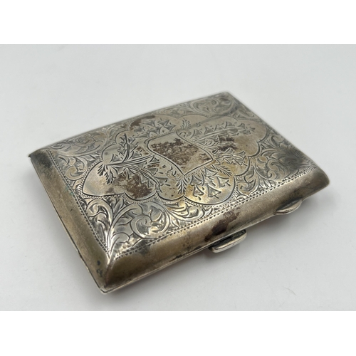 2265 - A 1924 J Gloster Ltd hallmarked Birmingham silver cigarette case - approx. gross weight 70g