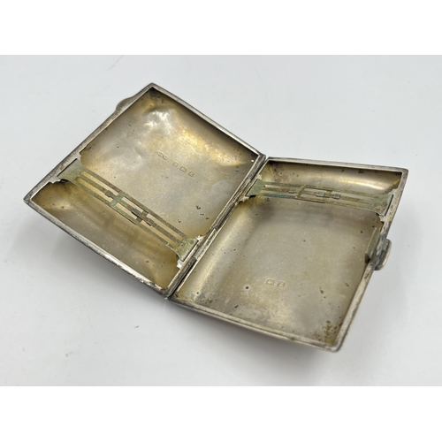 2265 - A 1924 J Gloster Ltd hallmarked Birmingham silver cigarette case - approx. gross weight 70g