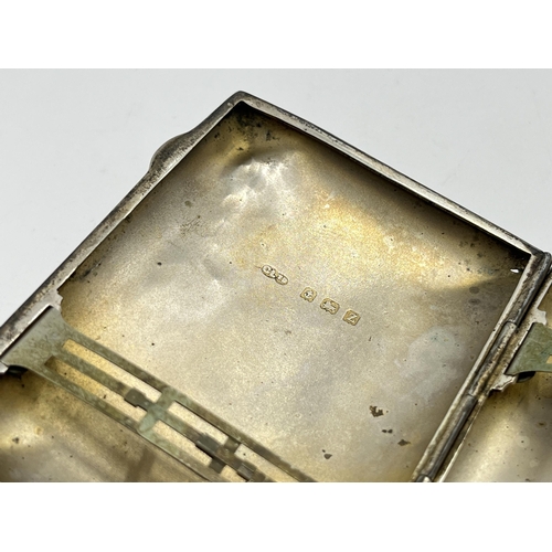 2265 - A 1924 J Gloster Ltd hallmarked Birmingham silver cigarette case - approx. gross weight 70g