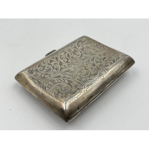 2265 - A 1924 J Gloster Ltd hallmarked Birmingham silver cigarette case - approx. gross weight 70g