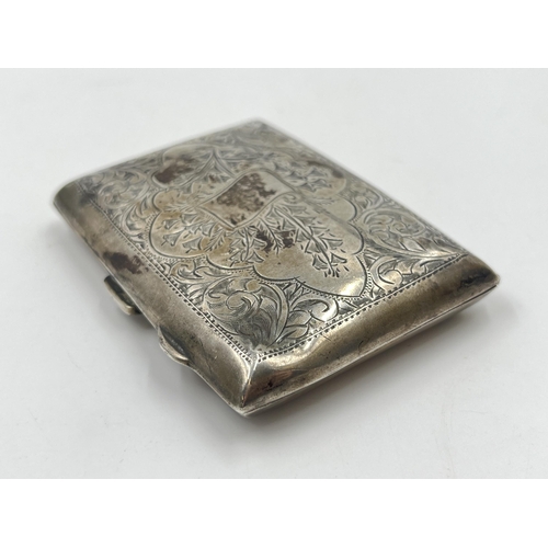 2265 - A 1924 J Gloster Ltd hallmarked Birmingham silver cigarette case - approx. gross weight 70g