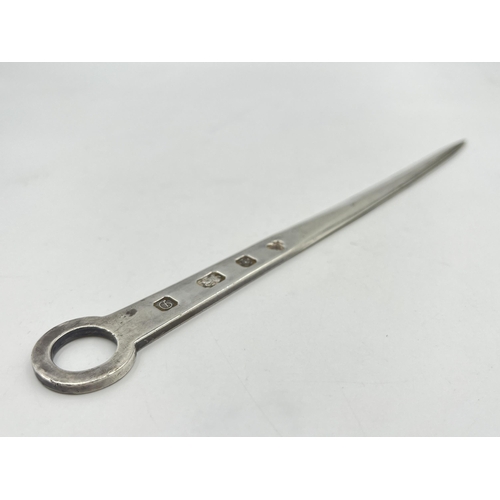 2267 - A hallmarked Sheffield silver letter opener - approx. gross weight 60g