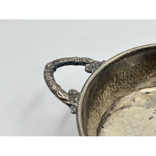 2281 - An A.E. Jones hallmarked Birmingham silver Quaich bowl - approx. gross weight 67g