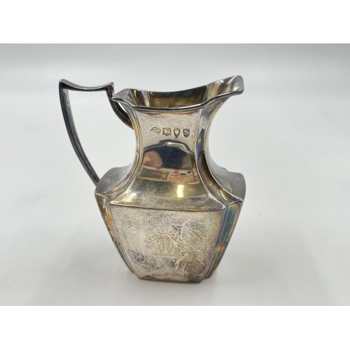 2287 - A Victorian William Hutton & Sons Ltd. hallmarked London silver cream jug, dated 1896 - approx. gros... 