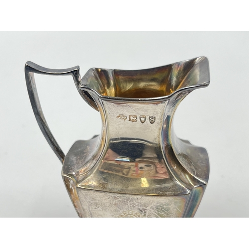 2287 - A Victorian William Hutton & Sons Ltd. hallmarked London silver cream jug, dated 1896 - approx. gros... 