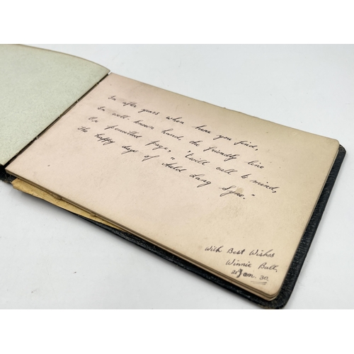 2345 - An early 20th century autograph album with contents