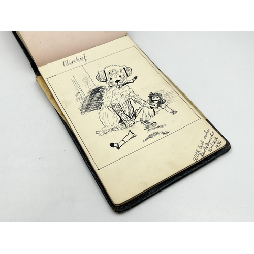 2345 - An early 20th century autograph album with contents