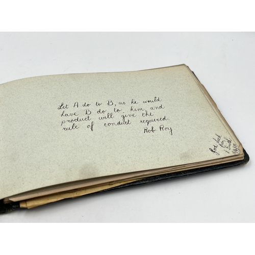 2345 - An early 20th century autograph album with contents