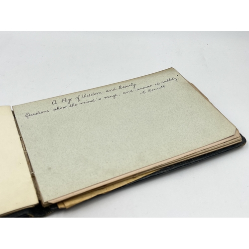 2345 - An early 20th century autograph album with contents