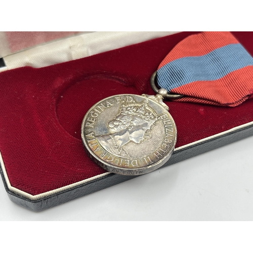 2357 - Two cased medals, one enamelled sterling silver North Staffs Colliery Owners Rescue Team and one Imp... 