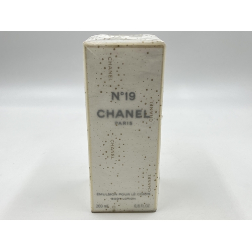 2375 - A boxed and wrapped Chanel No.19 200ml body lotion